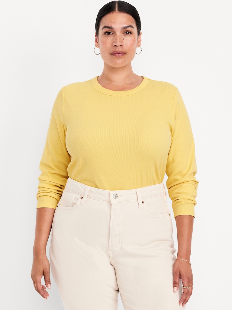 Snug Long-Sleeve Crew-Neck T-Shirt