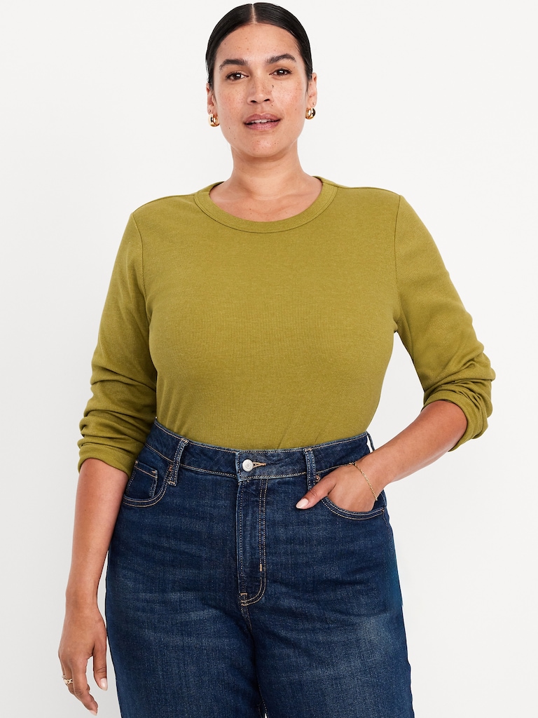 Snug Long-Sleeve Crew-Neck T-Shirt