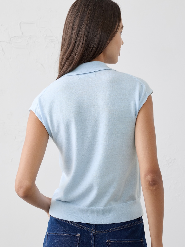 Merino Wool Sweater Polo