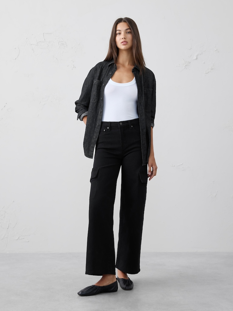 Straight High-Rise Cargo Jean