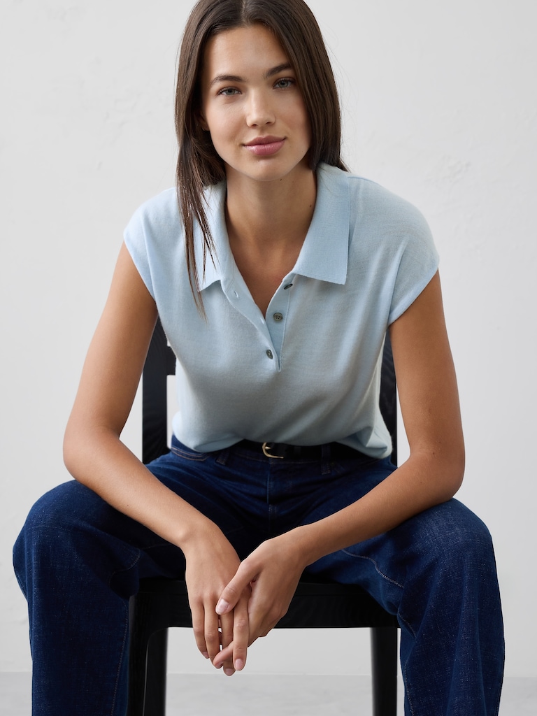 Merino Wool Sweater Polo