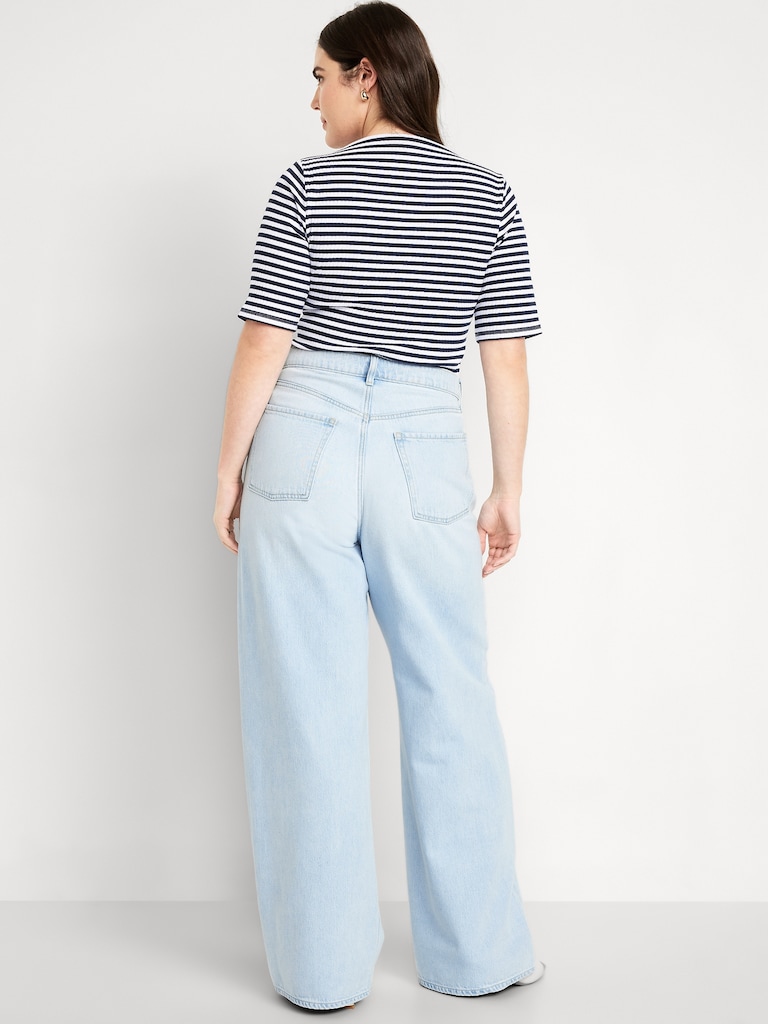 High-Waisted Baggy Wide-Leg Jeans
