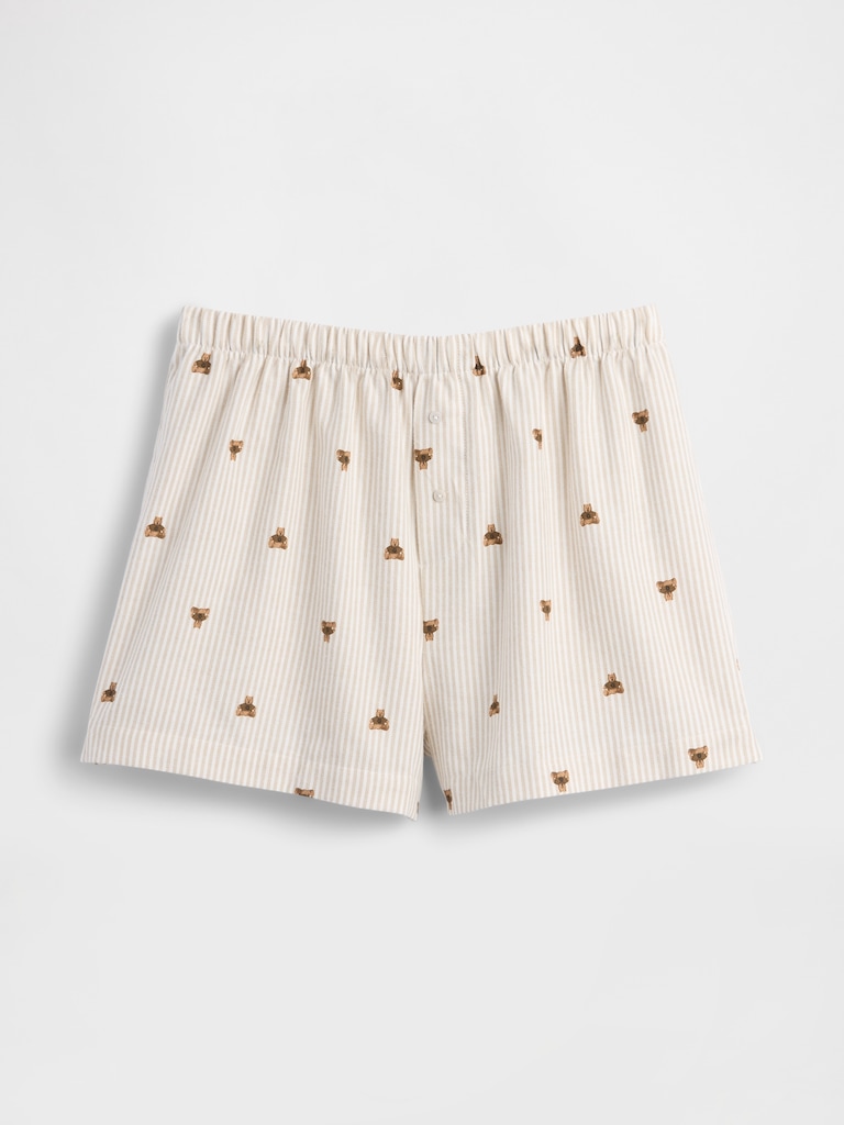 Logo Flannel Boxer Shorts