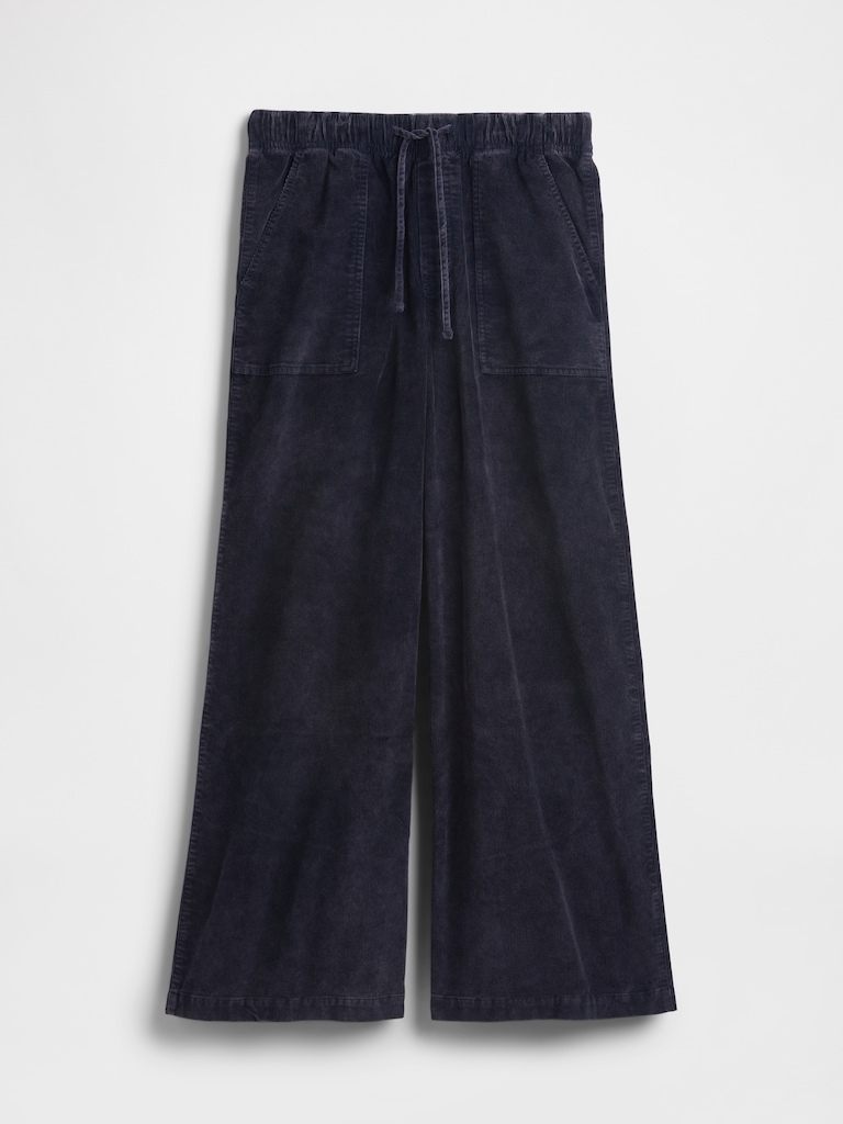 Mid Rise Corduroy Baggy Pants