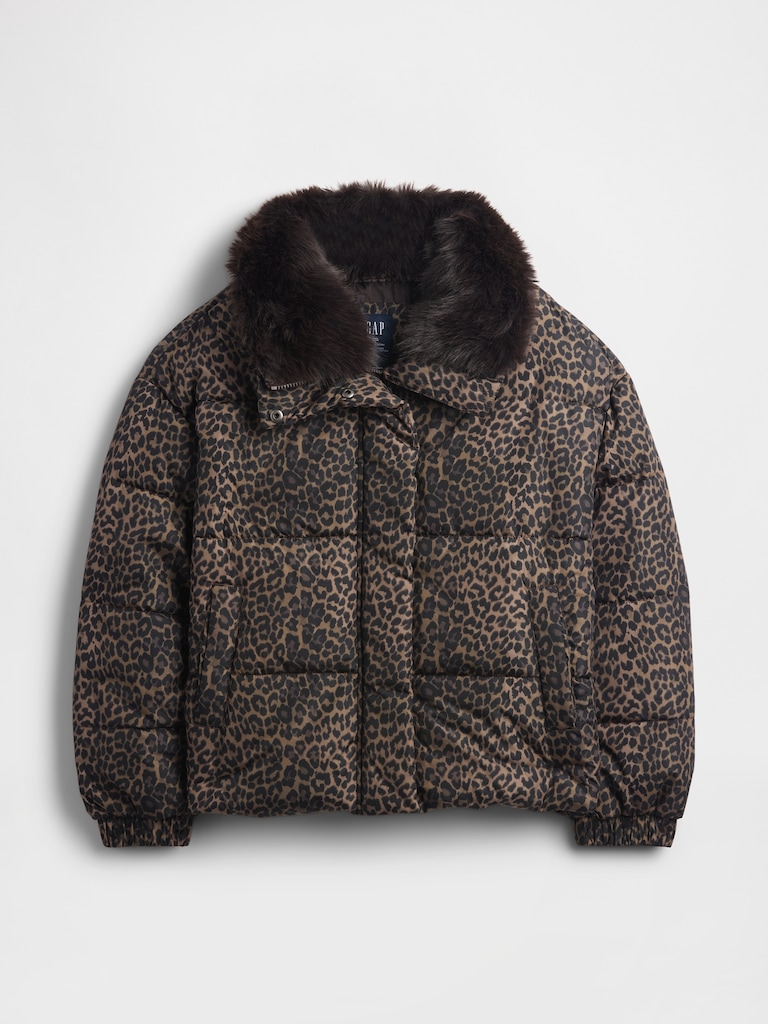 Fur-Trim Puffer Jacket