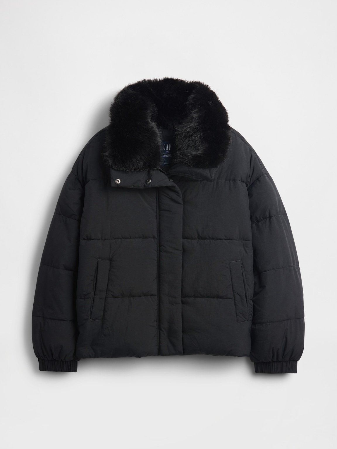 Faux Fur-Trim Puffer Jacket