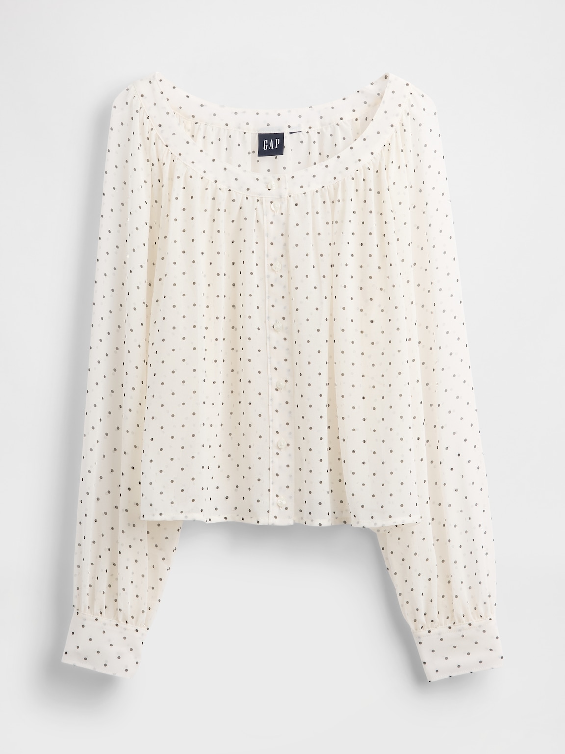 Sheer Button-Front Top