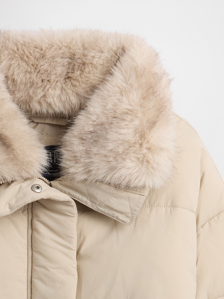 Fur-Trim Puffer Jacket