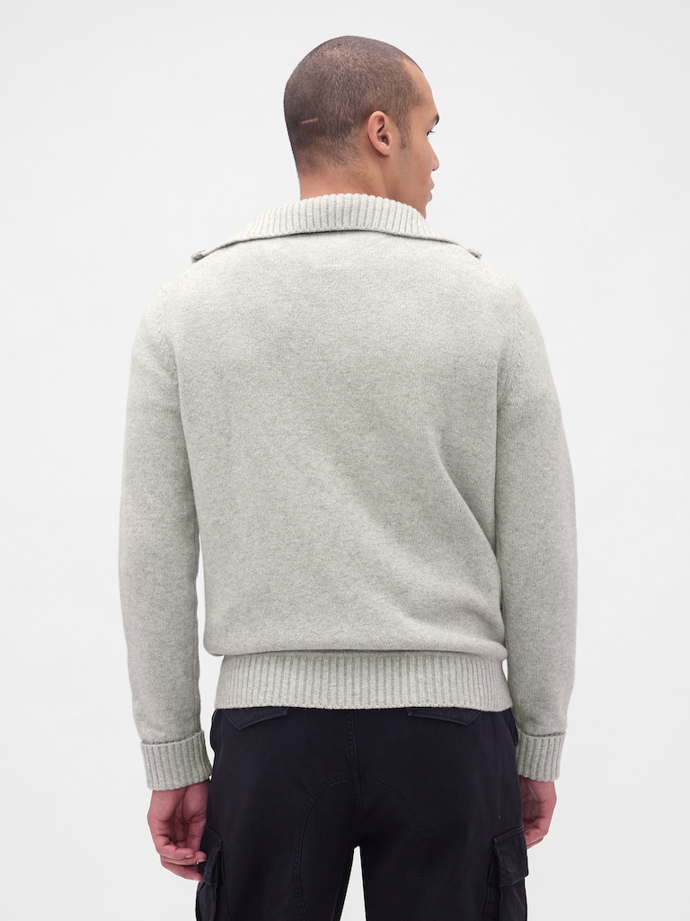 CashSoft Quarter-Zip Pullover Sweater