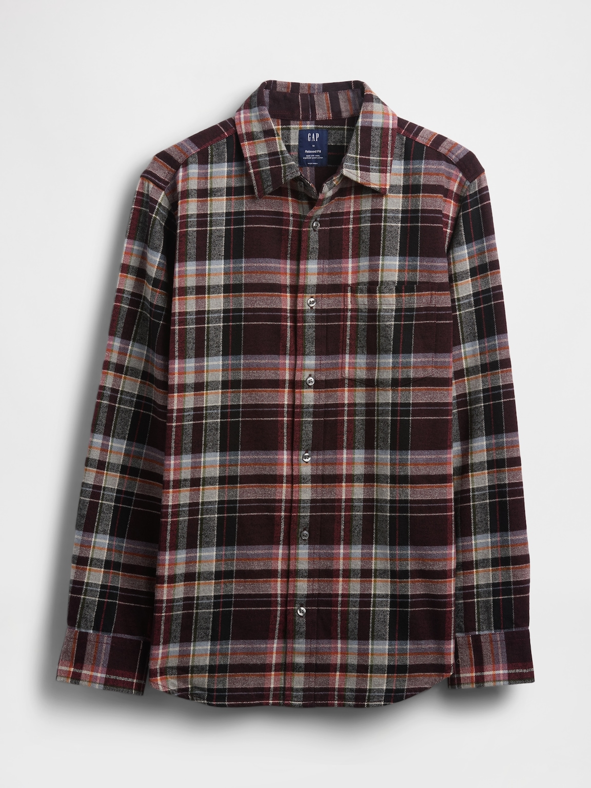 Organic Cotton Relaxed Flannel Shirt