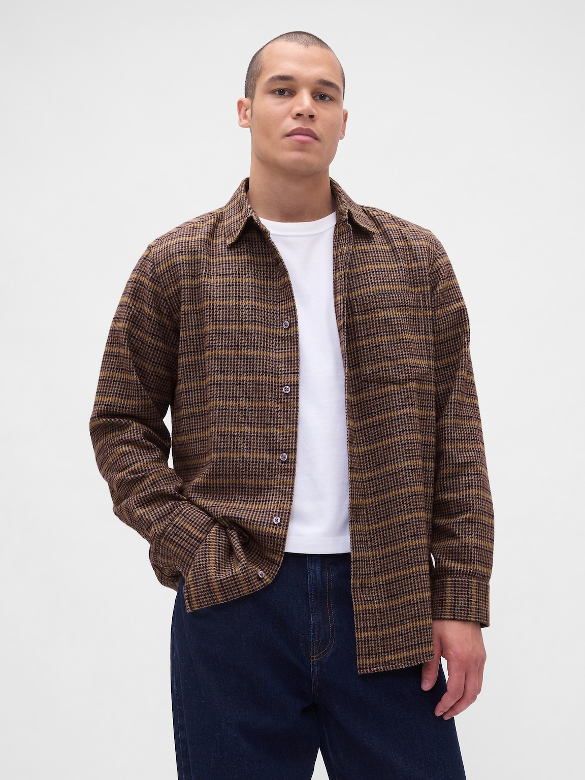 Organic Cotton Relaxed Flannel Shirt