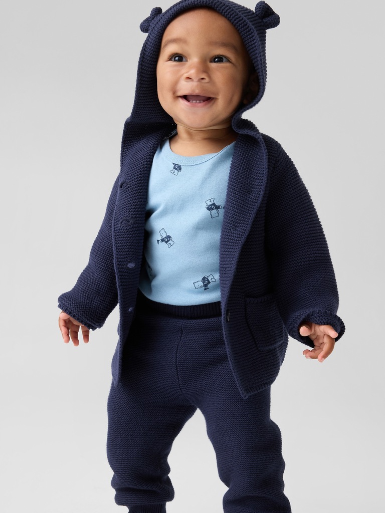 Baby Bear Garter Cardigan