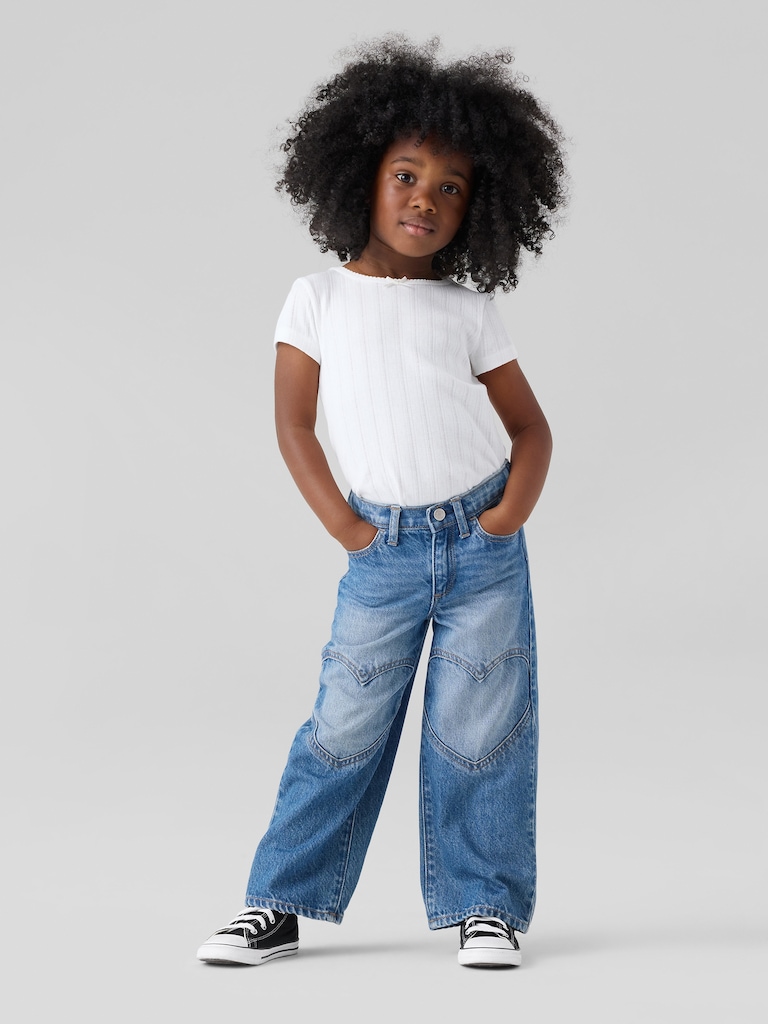 babyGap Wide-Leg Heart Jeans