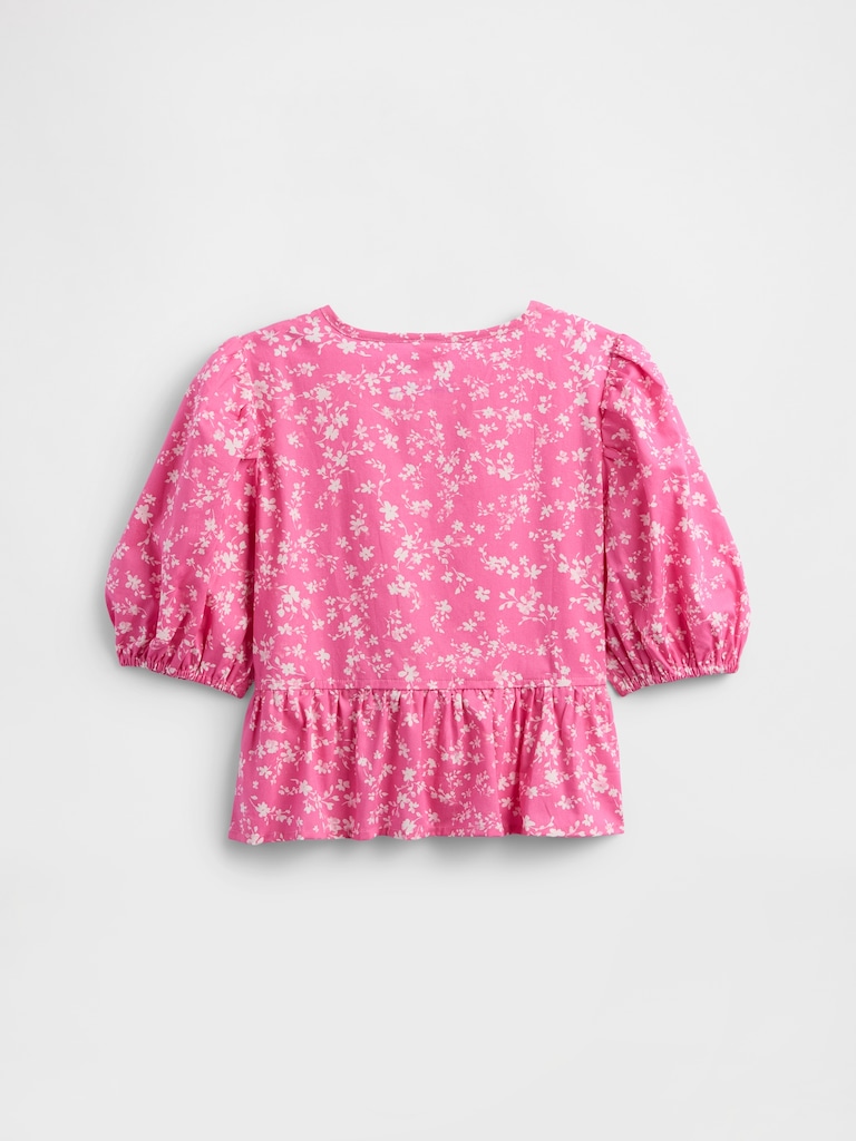 Kids Bow Peplum Top