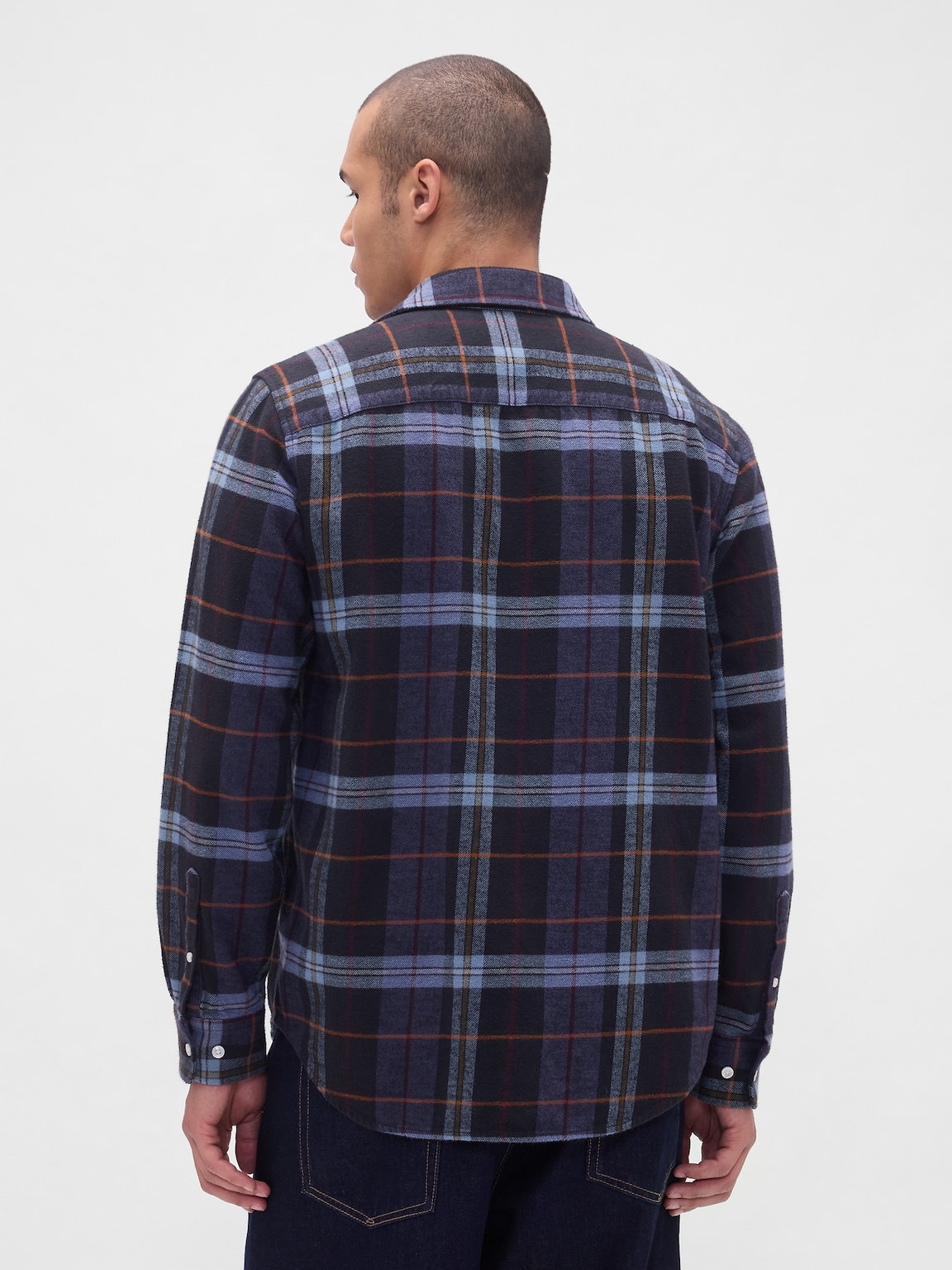 Organic Cotton Relaxed Flannel Shirt