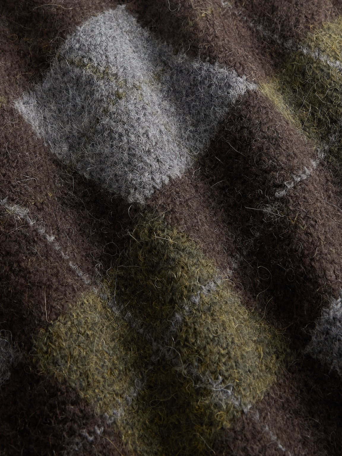 Brushed Argyle Sweater