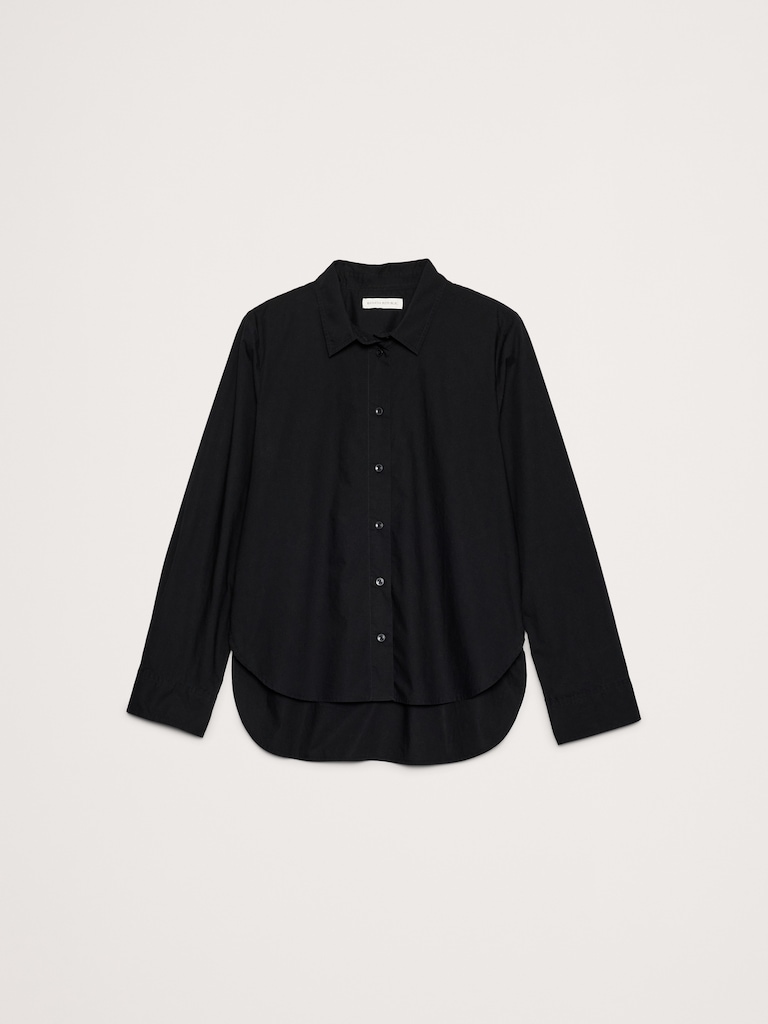 CHEMISE DROITE EN POPELINE DE COTON