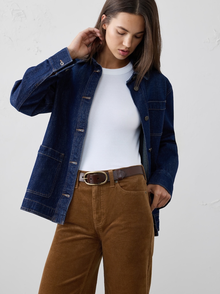 Wide-Leg High-Rise Corduroy Pant