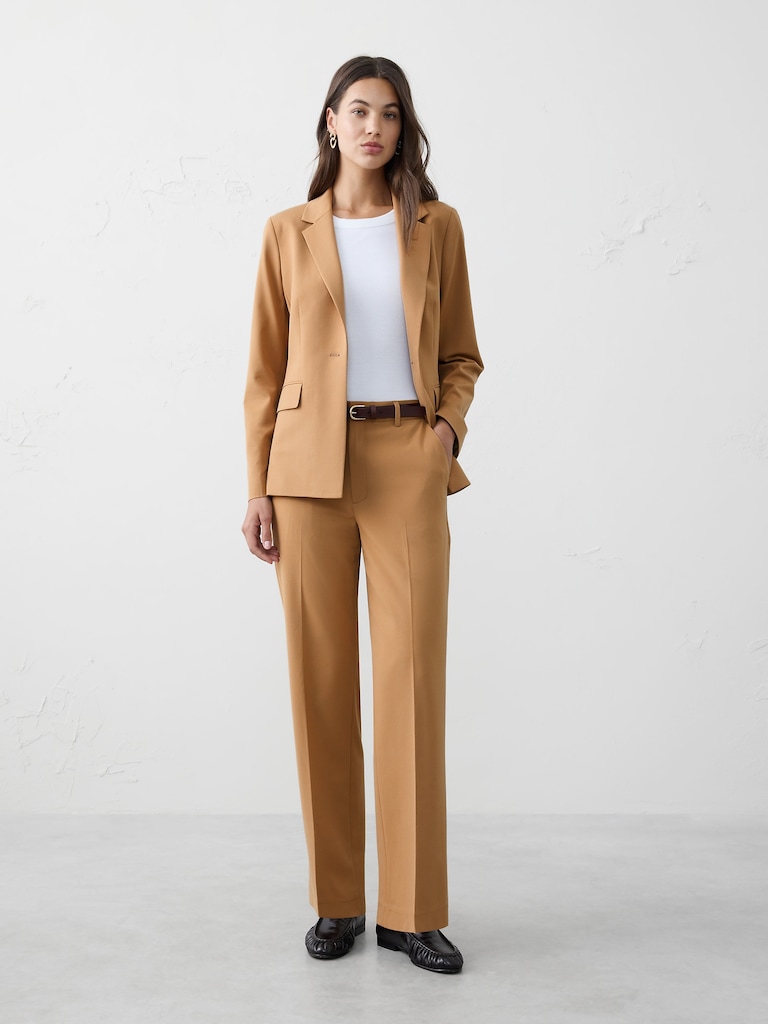 DROPPED Straight High-Rise Sculpted Trouser
