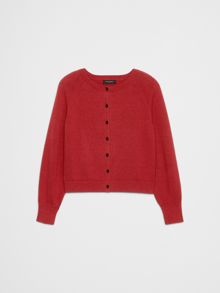 Volume-Sleeve Cardigan Sweater