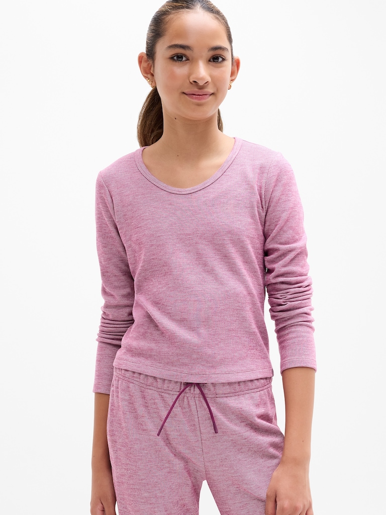 Athleta Girl Cozy Rib Scoop Top