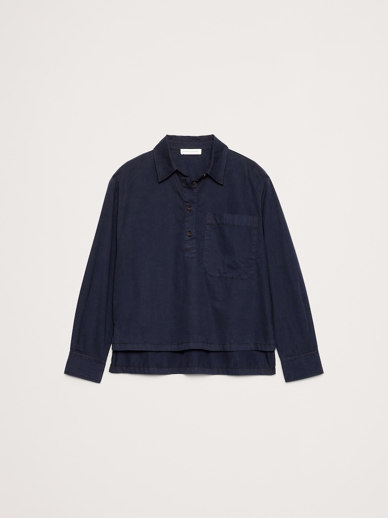 Cotton Twill Popover Shirt