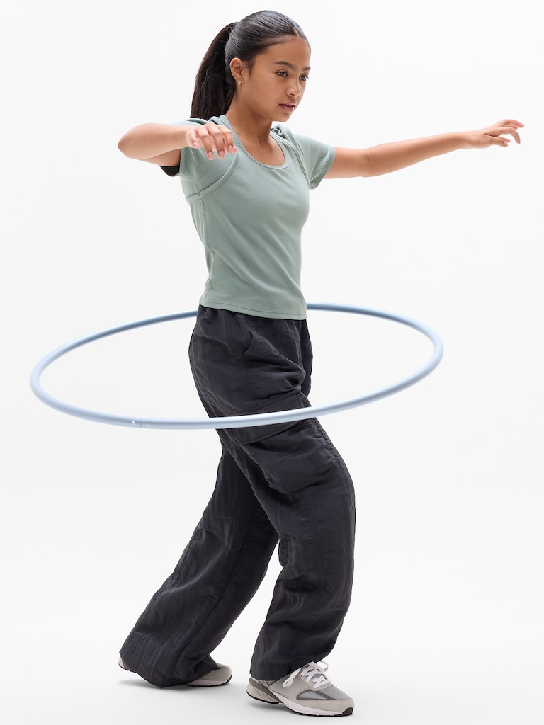 Athleta Girl Right Moves Rib Double Up Tee