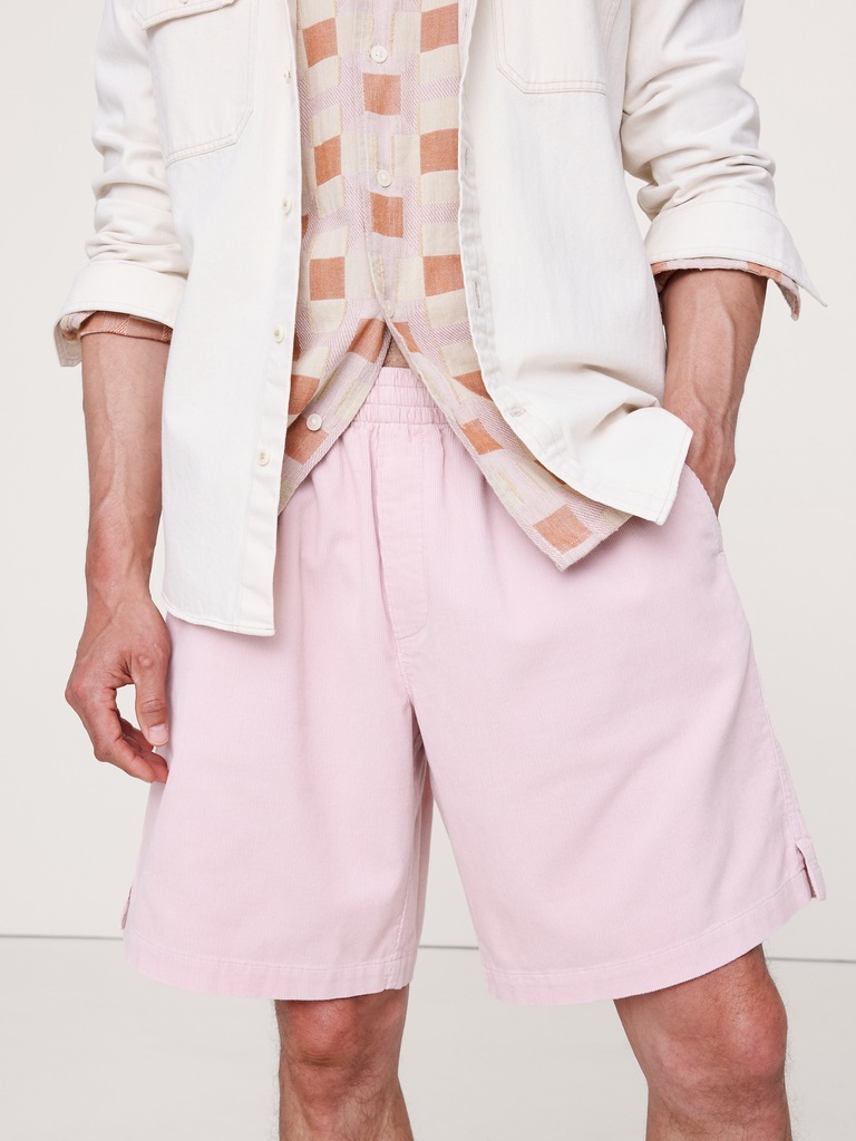 9.5" Loose Corduroy Pull-On Short