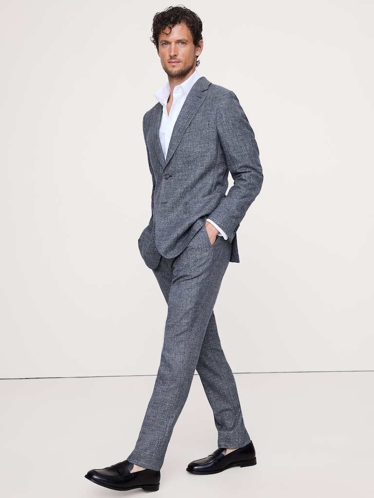 Italian Cotton-Wool Tweed Suit Pant