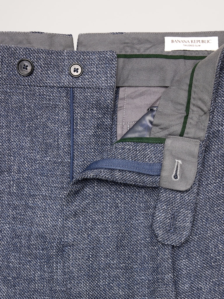 Italian Cotton-Wool Tweed Suit Pant