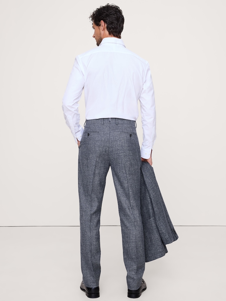 Italian Cotton-Wool Tweed Suit Pant