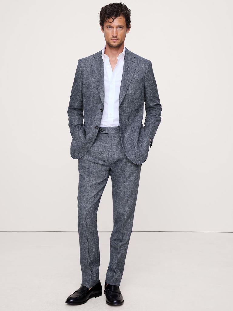 Italian Cotton-Wool Tweed Suit Pant