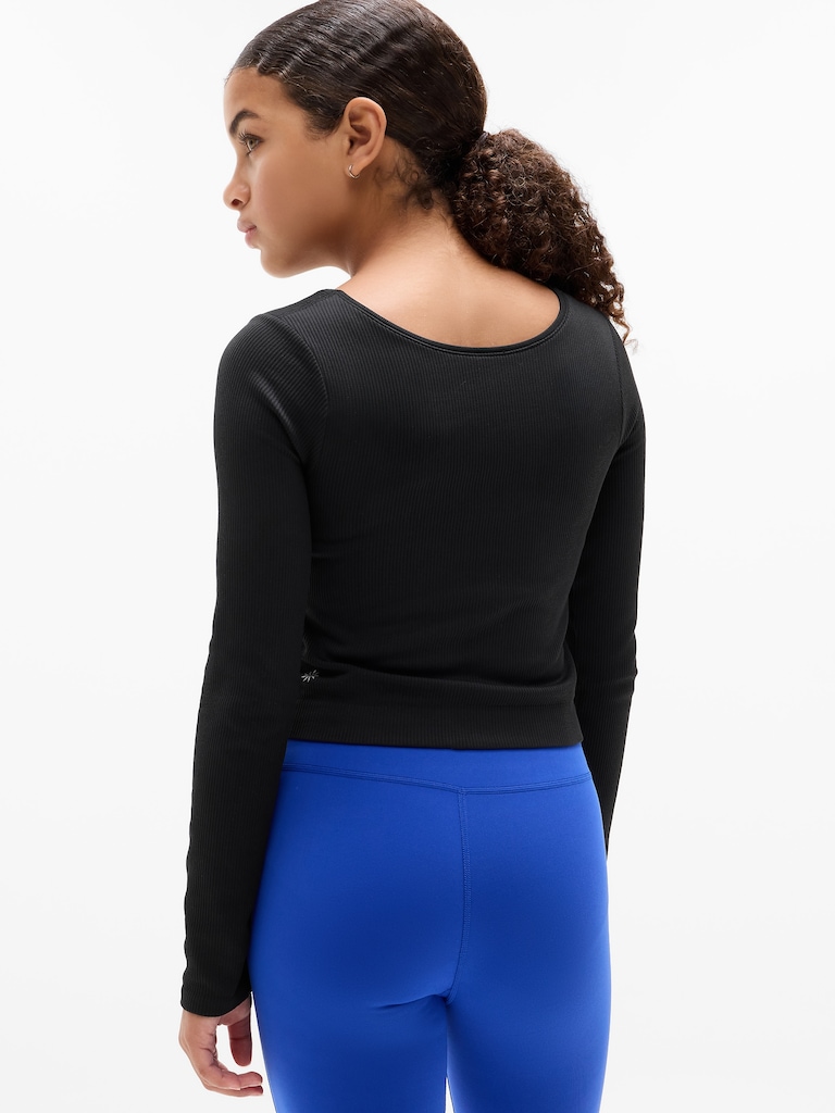 Athleta Girl Rise Above Rib Crop Top