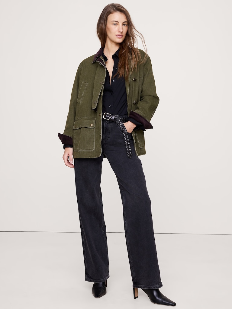 CHEMISE DROITE EN POPELINE DE COTON