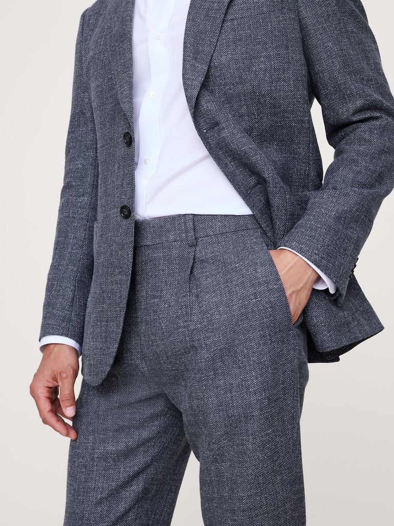Italian Cotton-Wool Tweed Suit Pant