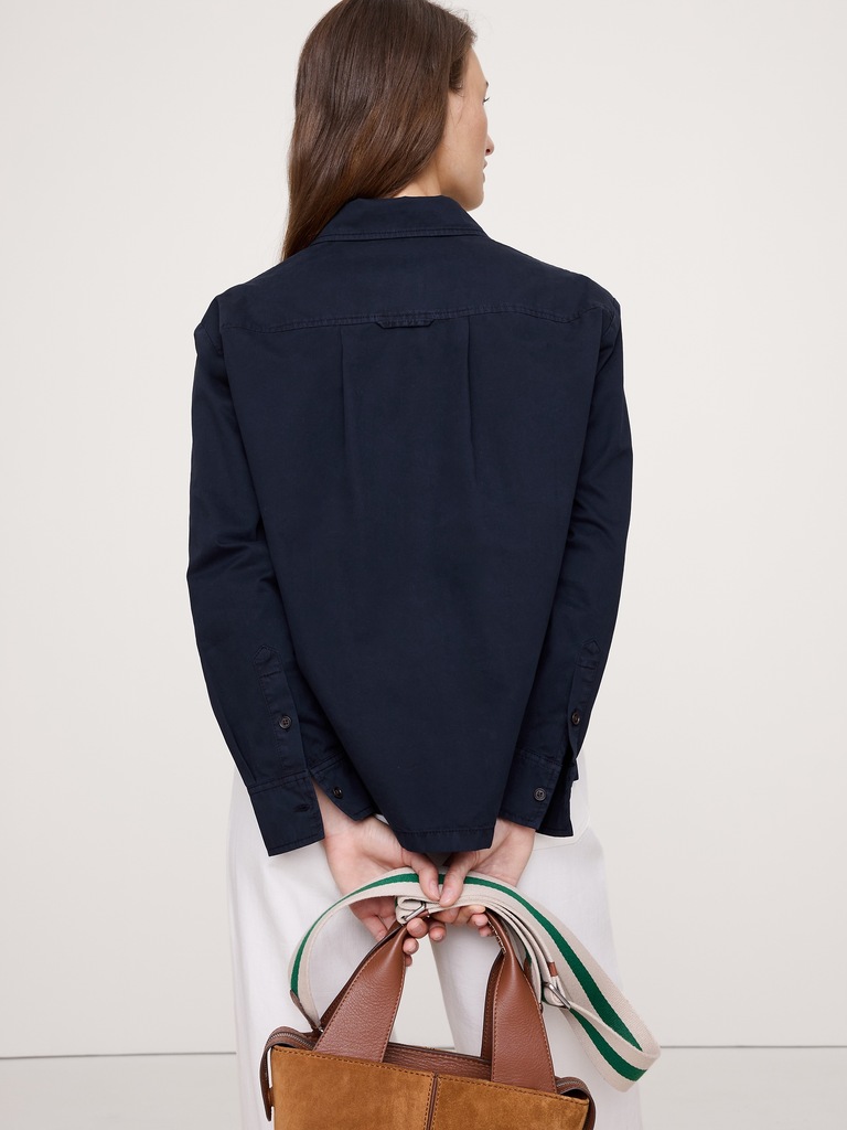 Cotton Twill Popover Shirt