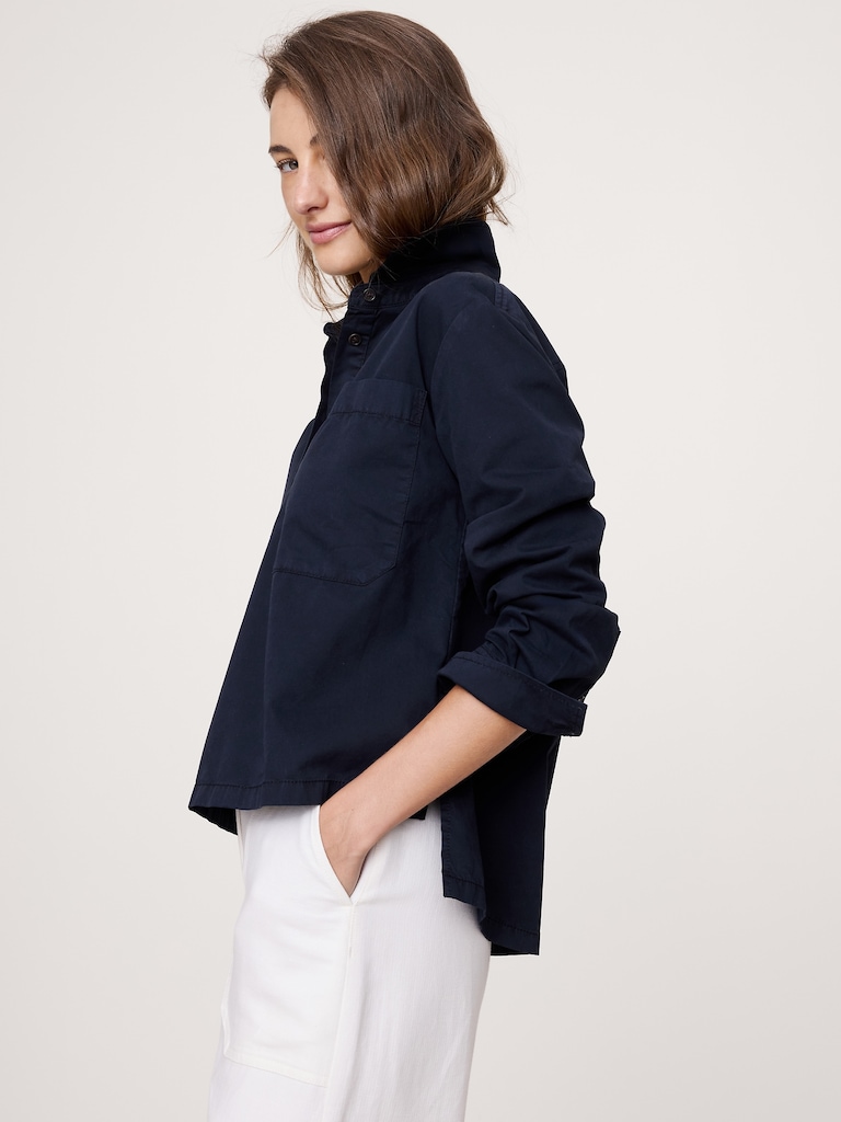 Cotton Twill Popover Shirt