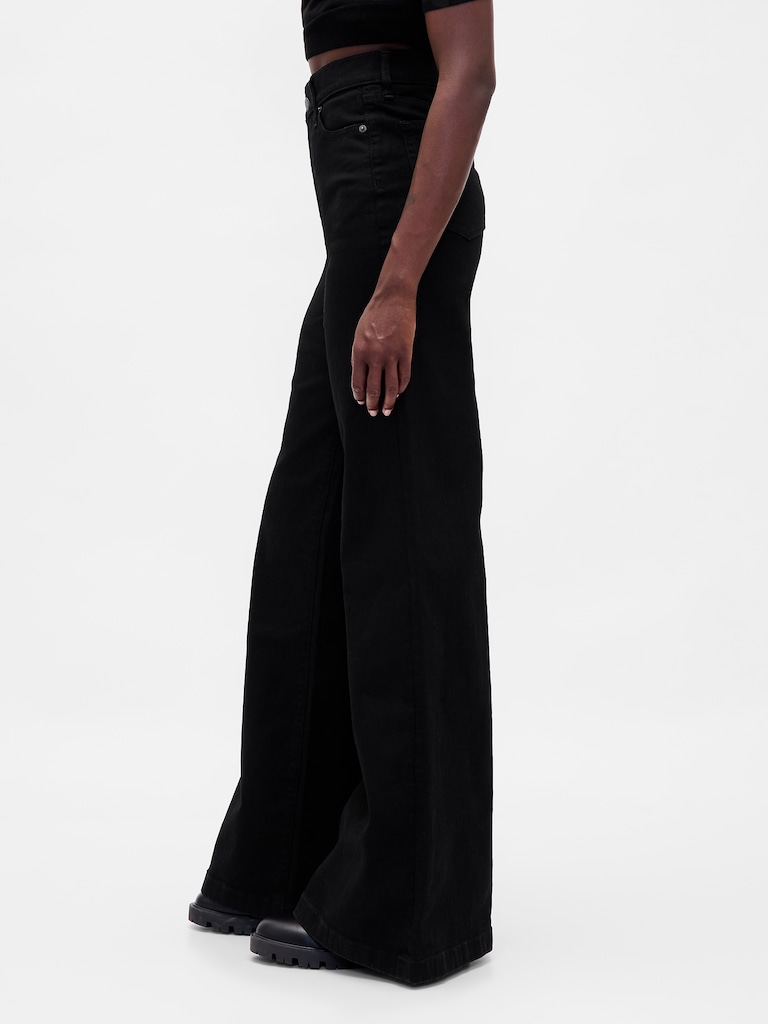 High Rise Wide Flare Jeans