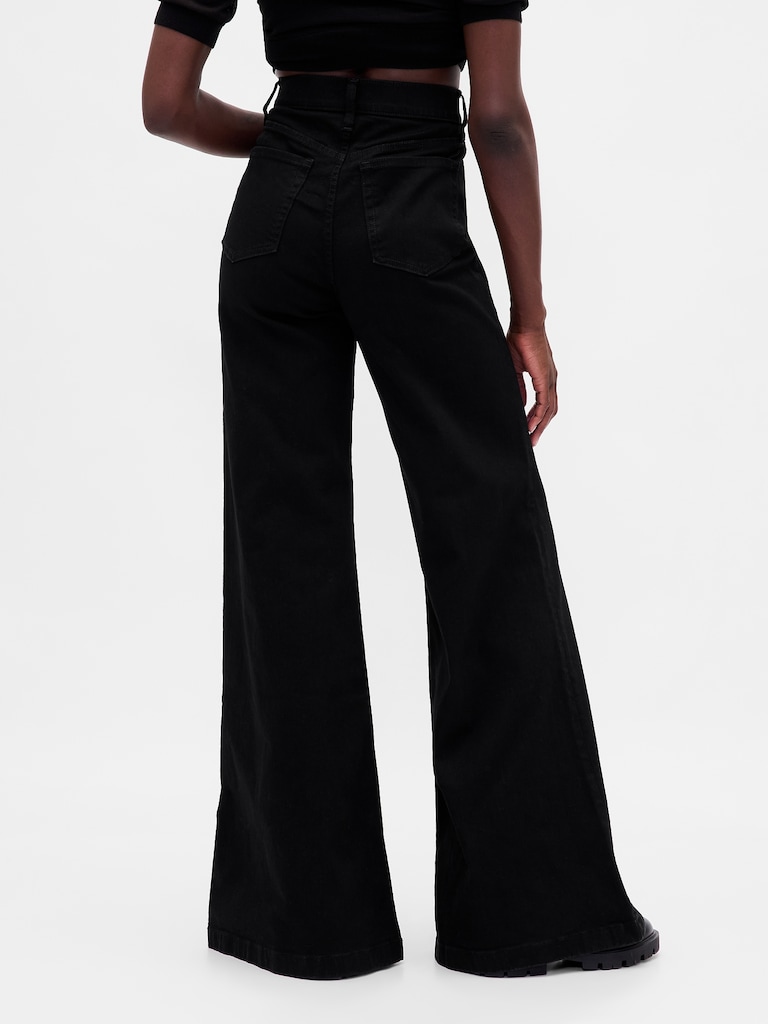 High Rise Wide Flare Jeans
