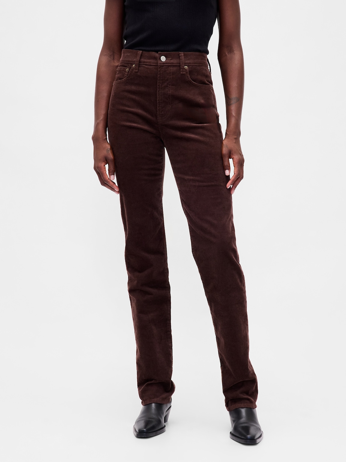 High Rise Corduroy '90s Slim Straight Jeans