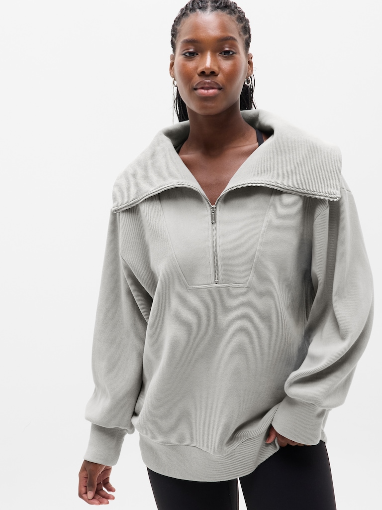 Ottoman Rib 1/4 Zip Sweatshirt