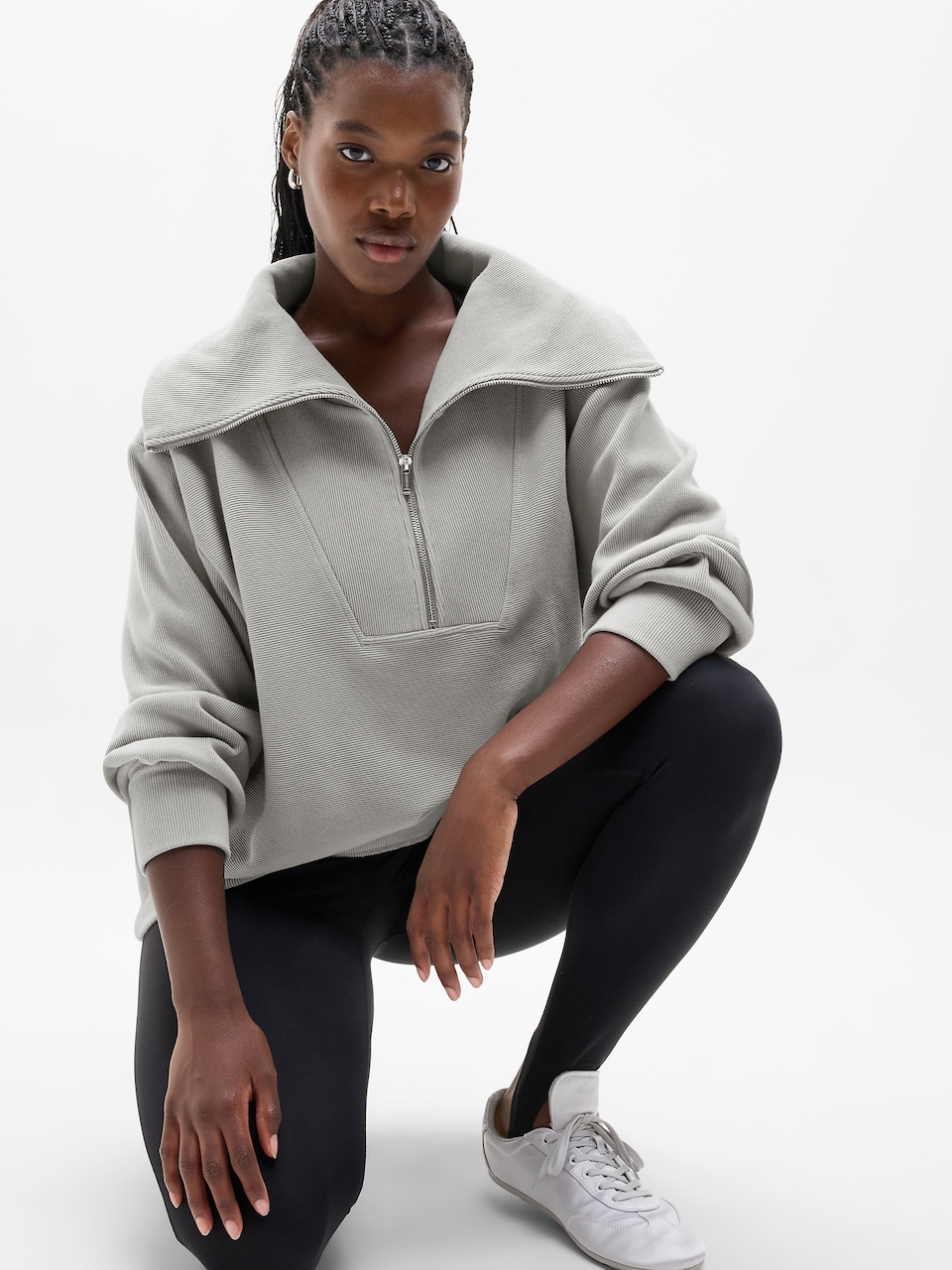 Ottoman Rib 1/4 Zip Sweatshirt