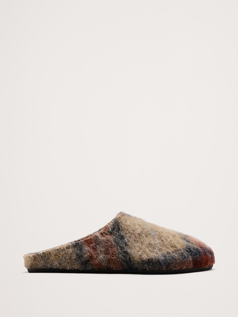 Plaid Italian Wool Clog