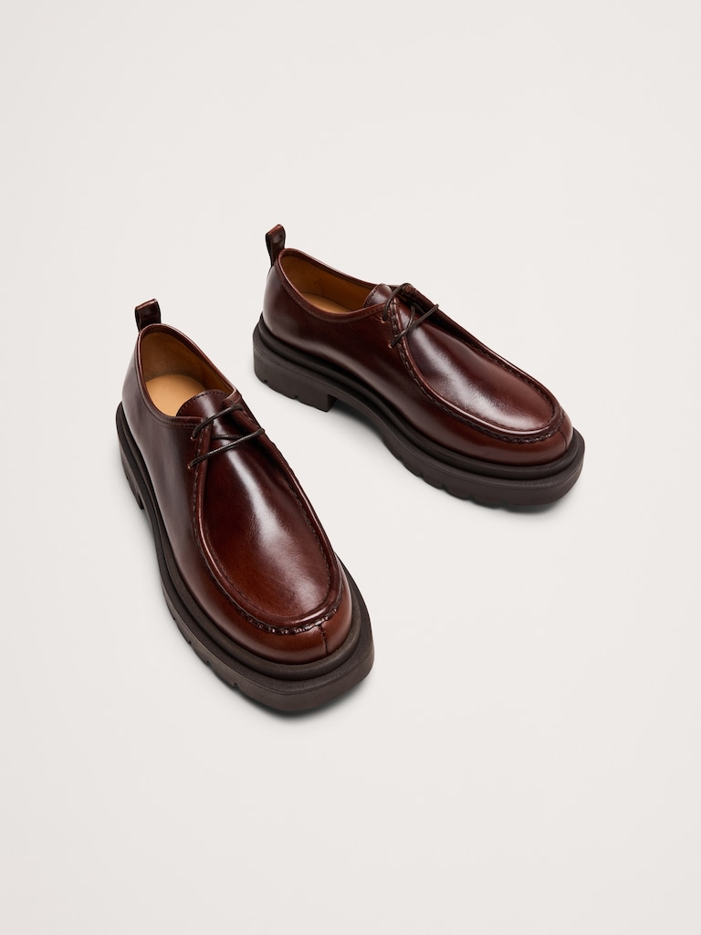 Italian Leather Derby Shoes
