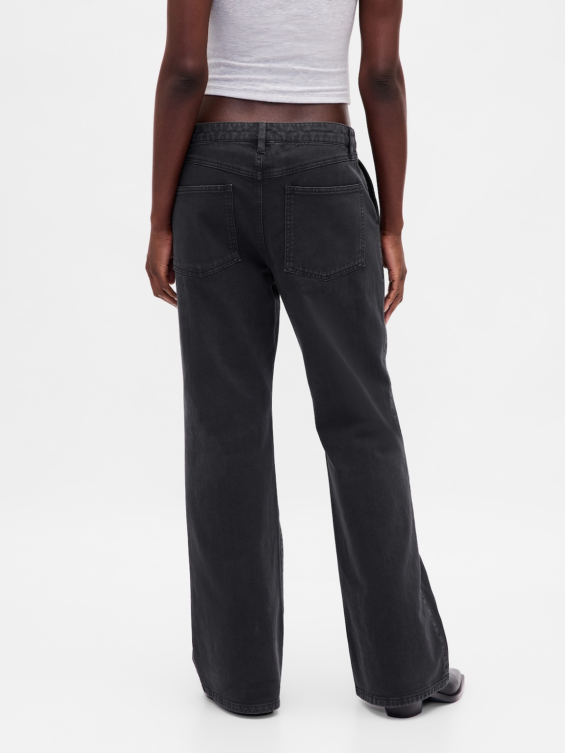 Low Rise Relaxed Flare Khakis