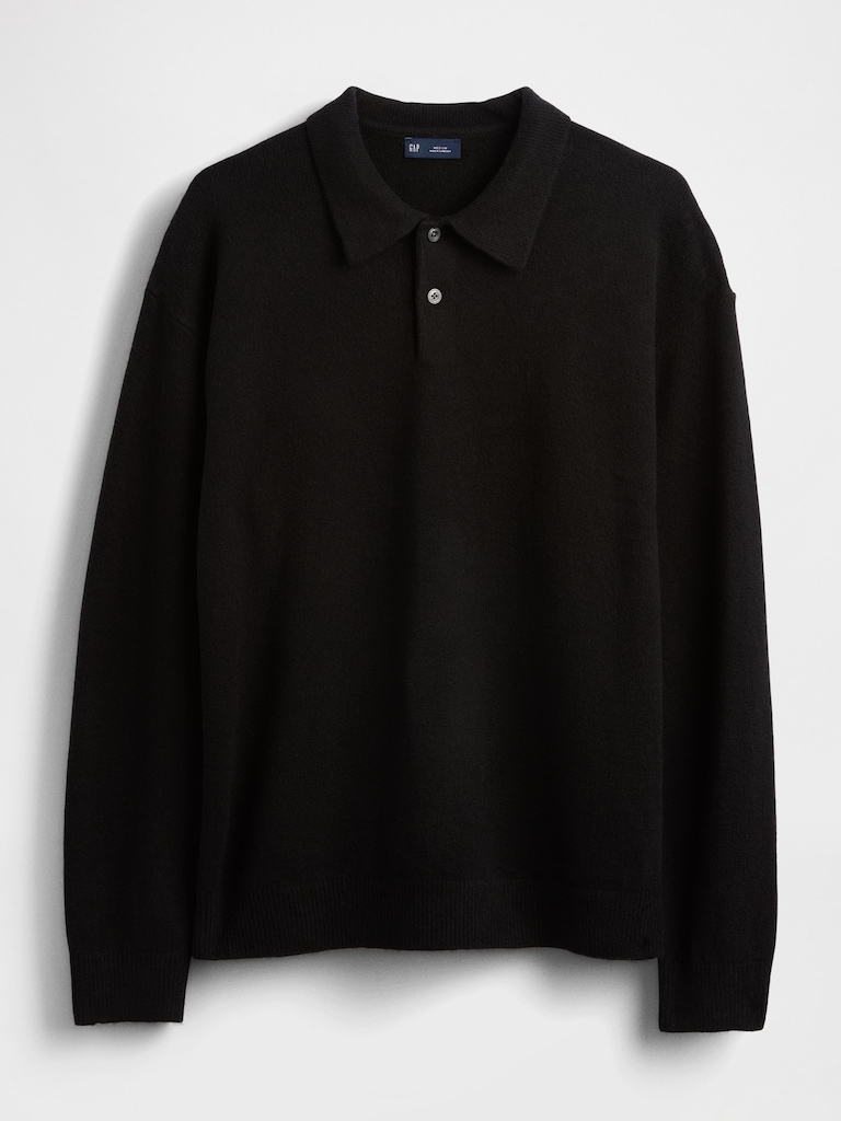 CashSoft Relaxed Polo Sweater