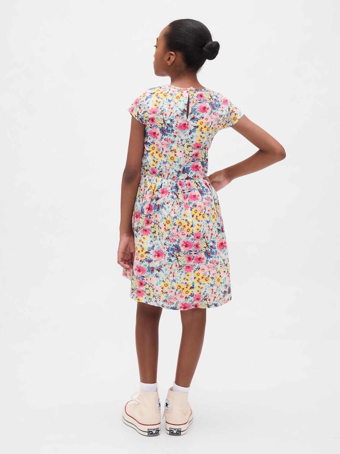 Kids Smocked Floral Dress