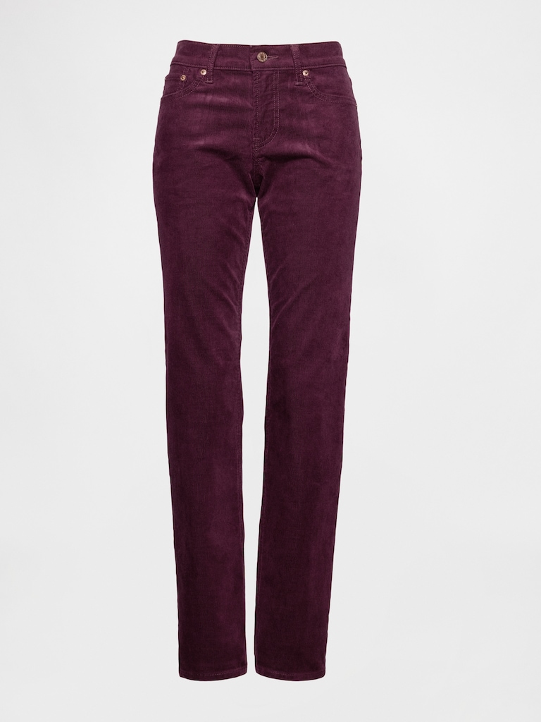 Low Rise Corduroy '90s Slim Straight Pants