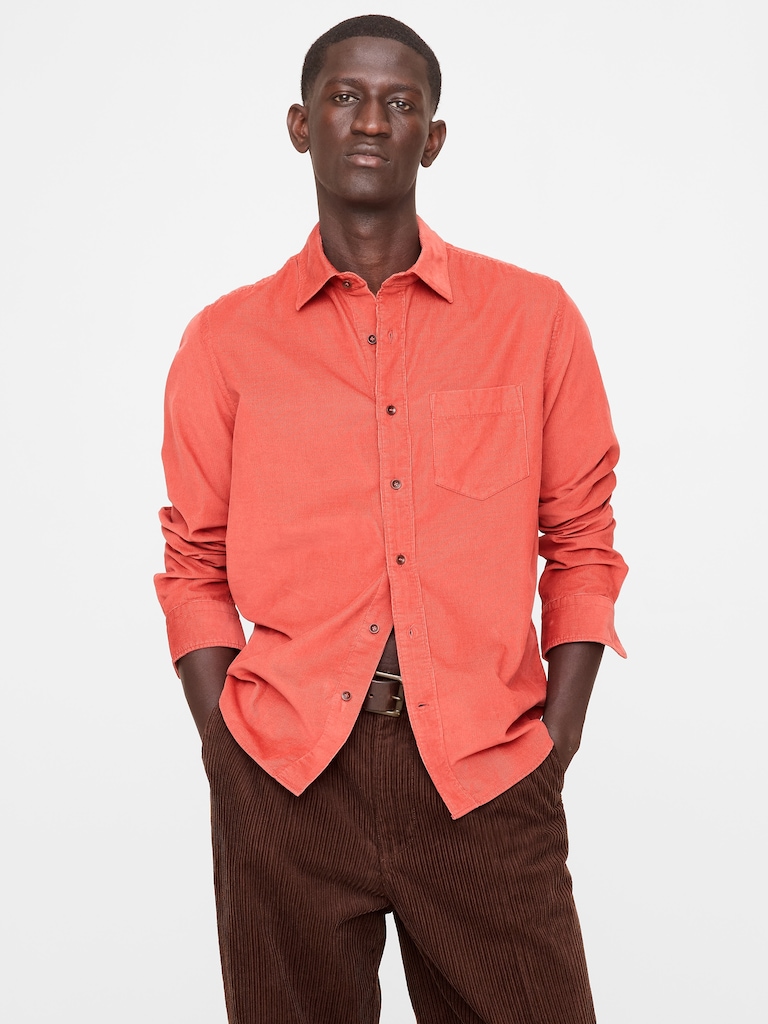 Standard-Fit Lightweight Corduroy Shirt