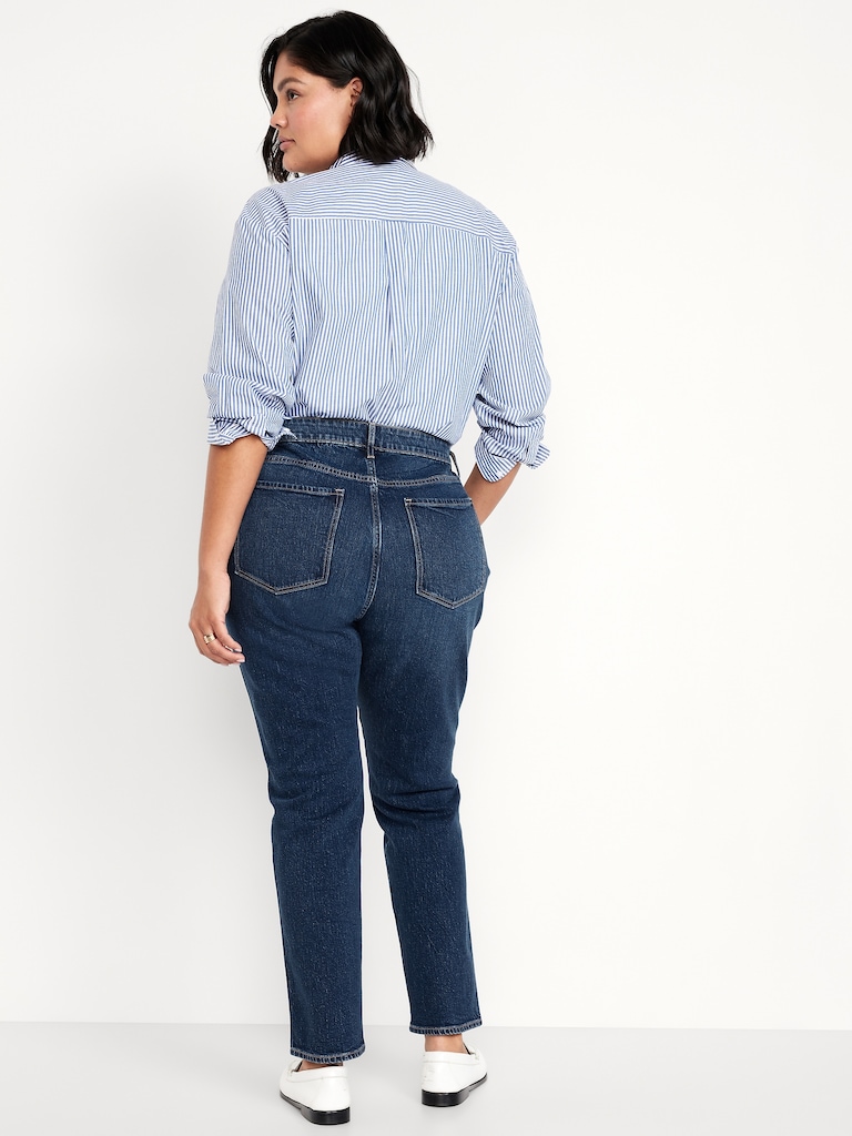 High-Waisted Vintage Slim Jeans